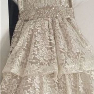Girls ivory lace dress